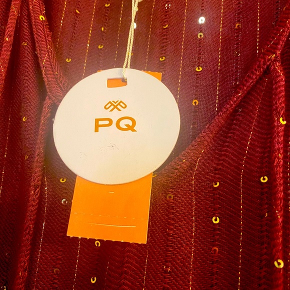 PilyQ PQ Swim Angelica Sequined Tunic Burgundy Sangria NEW NWT SZ M/L - Picture 6 of 11